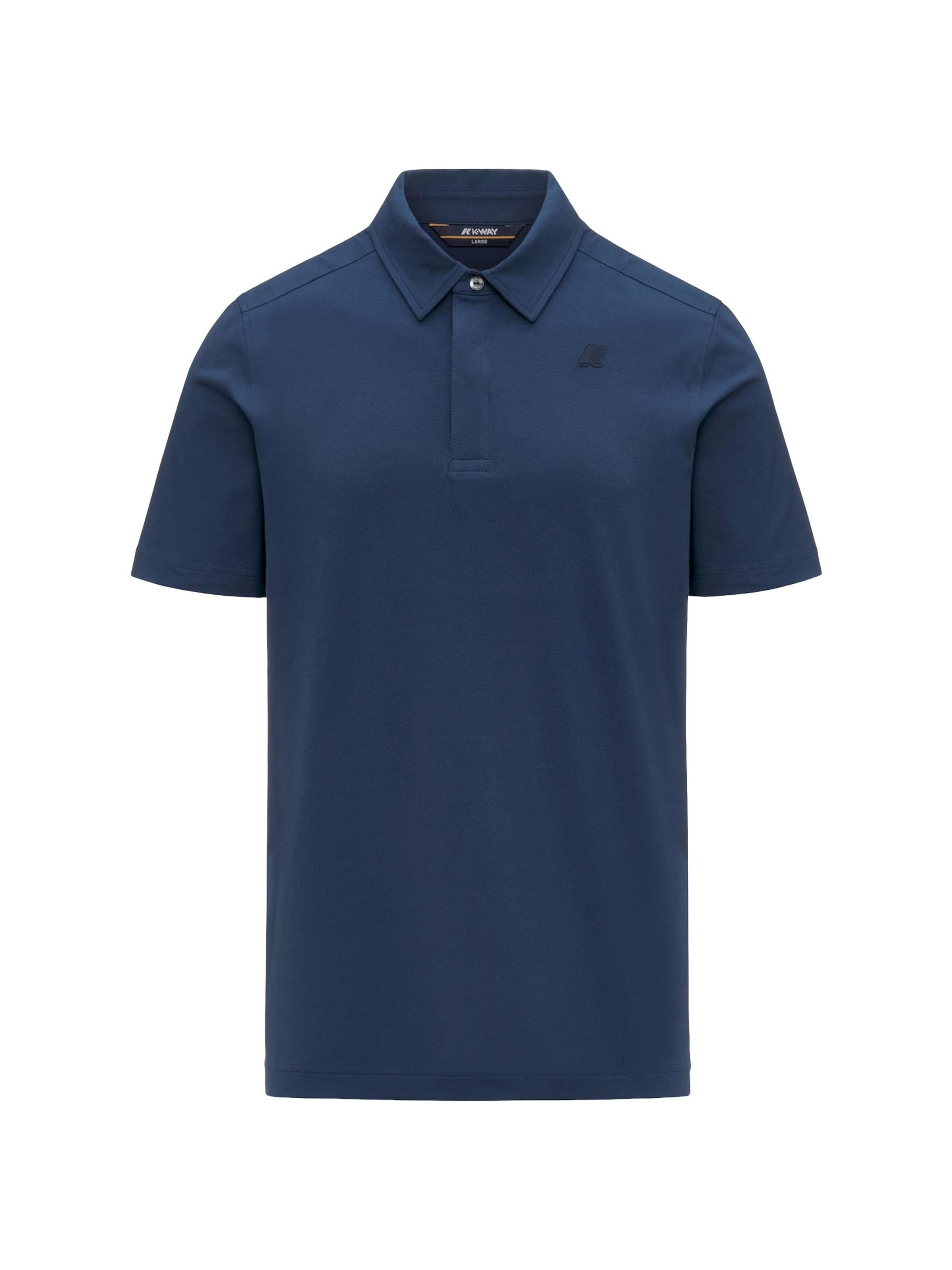 K-Way Shirt 'K-WAY VIGGO LT STRETCH JERSEY SLIM T-Shirt e Polo' in Blauw: voorkant