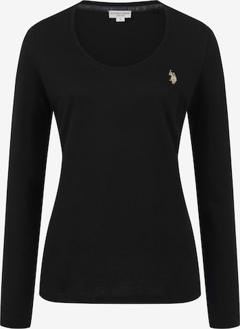 T-shirt U.S. POLO ASSN. en noir : devant