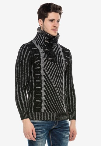 CIPO & BAXX Strickpullover 'CP212' in Schwarz