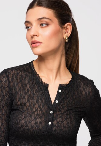 Ombre Blouse in Zwart