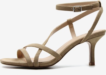 Sandalo con cinturino 'Chia' di Celena in marrone: frontale