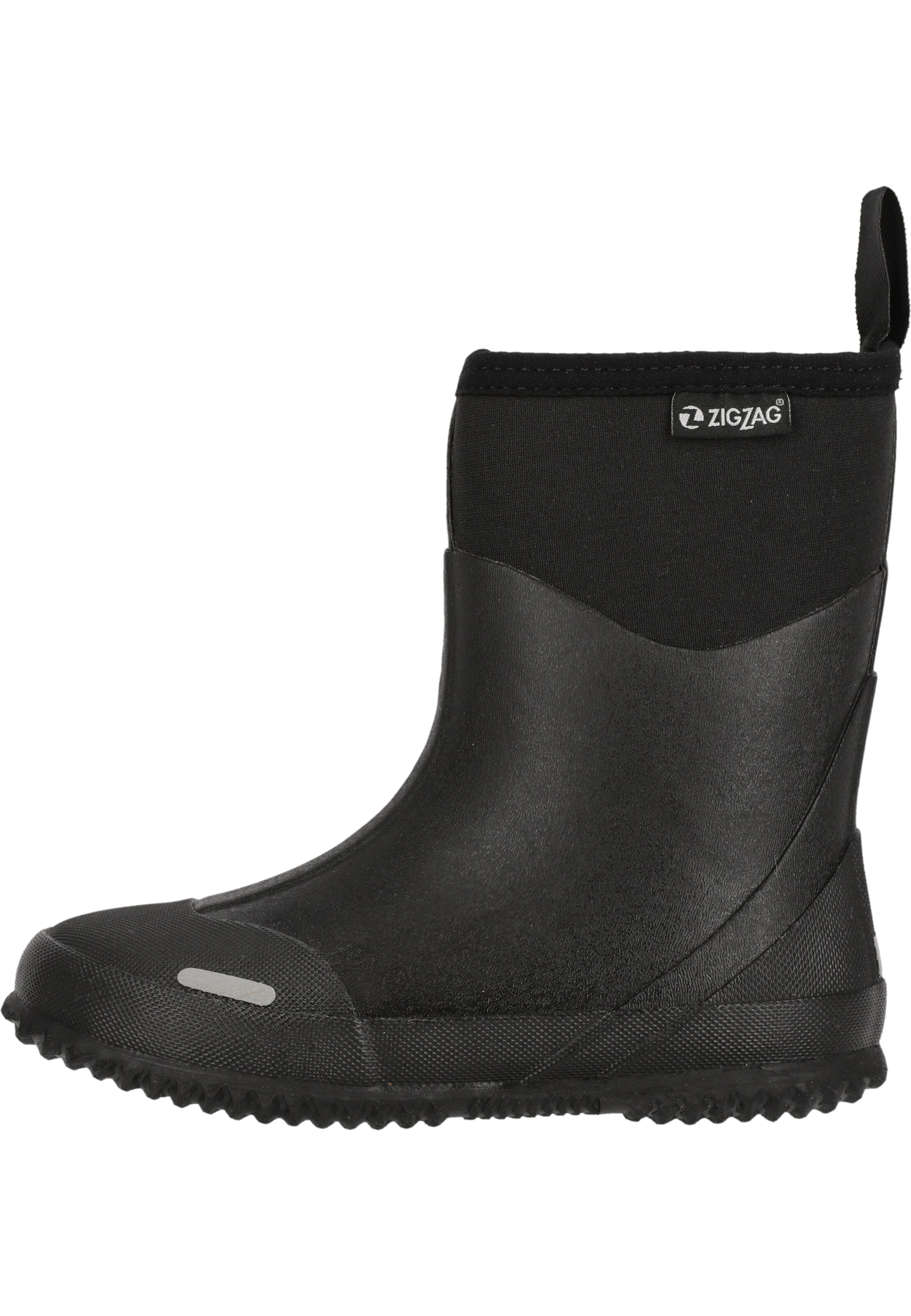 ZigZag Rubber boot 'Jude' in Black: front
