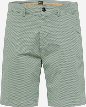 BOSS Orange Chino Pants in Green: front