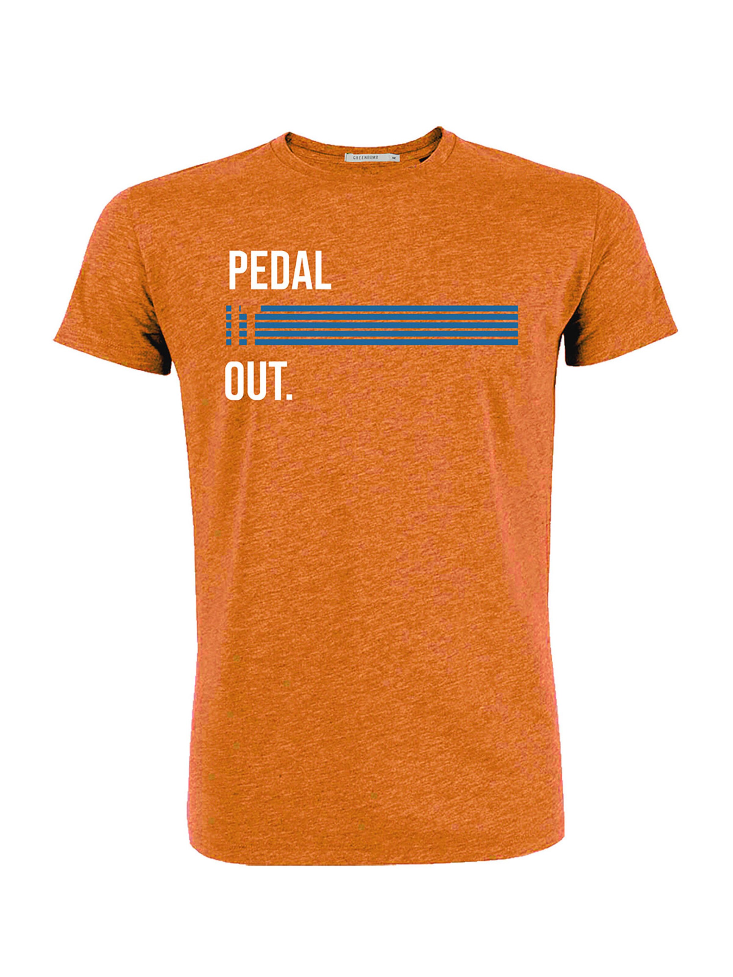 GREENBOMB Shirt 'Bike Pedal' in Oranje: voorkant
