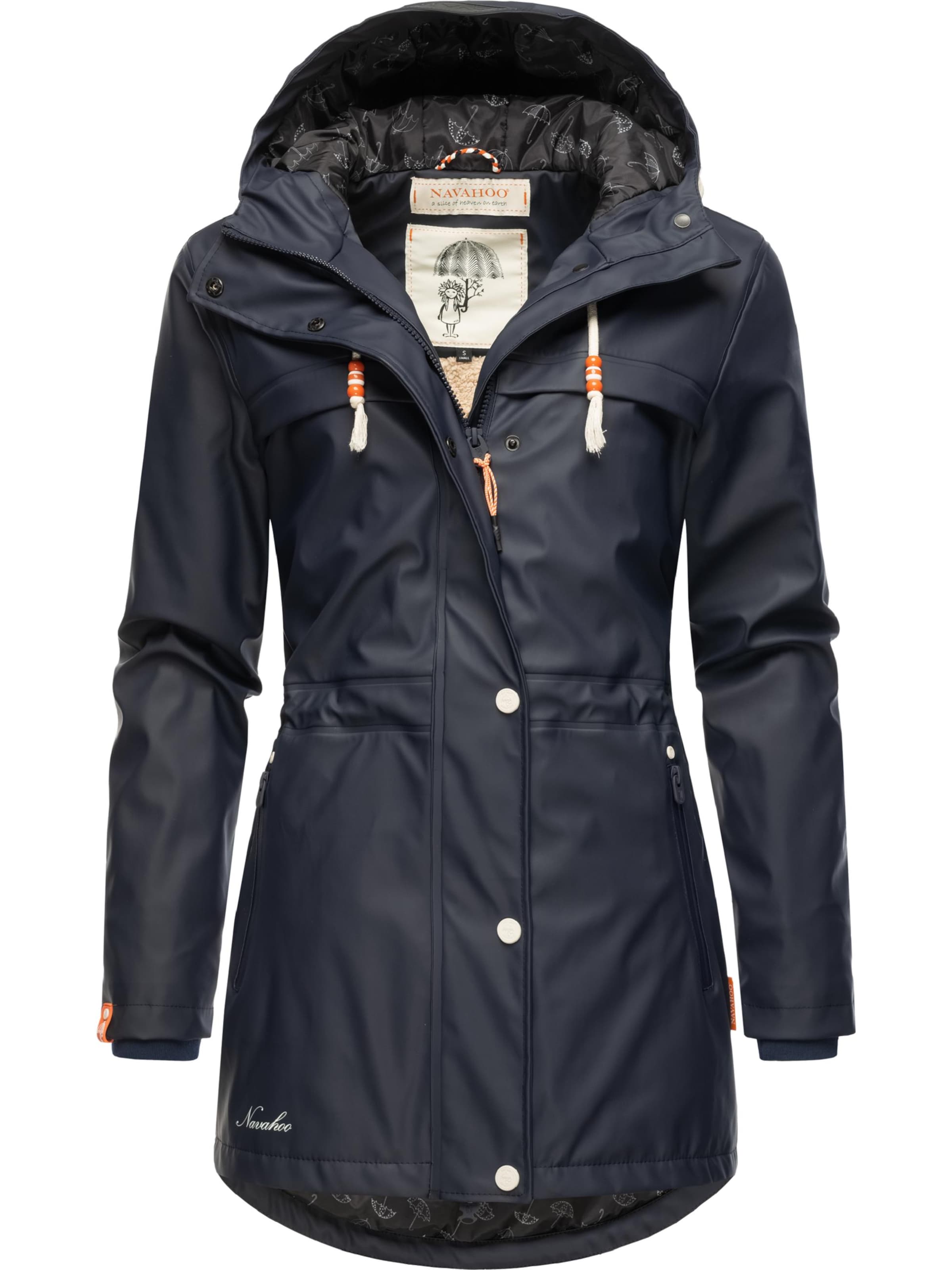 mėlyna NAVAHOO Demisezoninis paltas 'Rainy Forest'