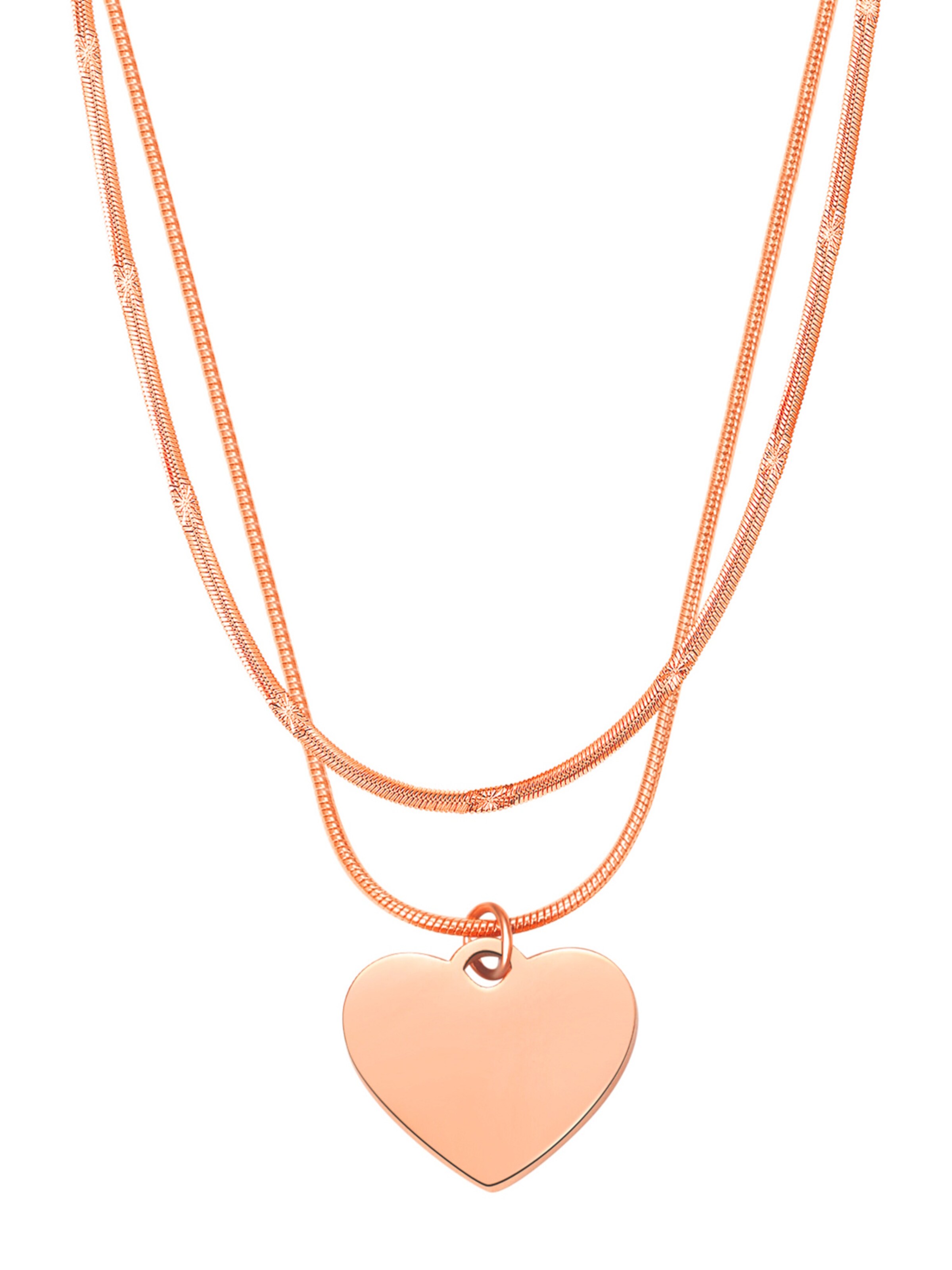 Hey Happiness - Cadena 'Heart Duo' en oro