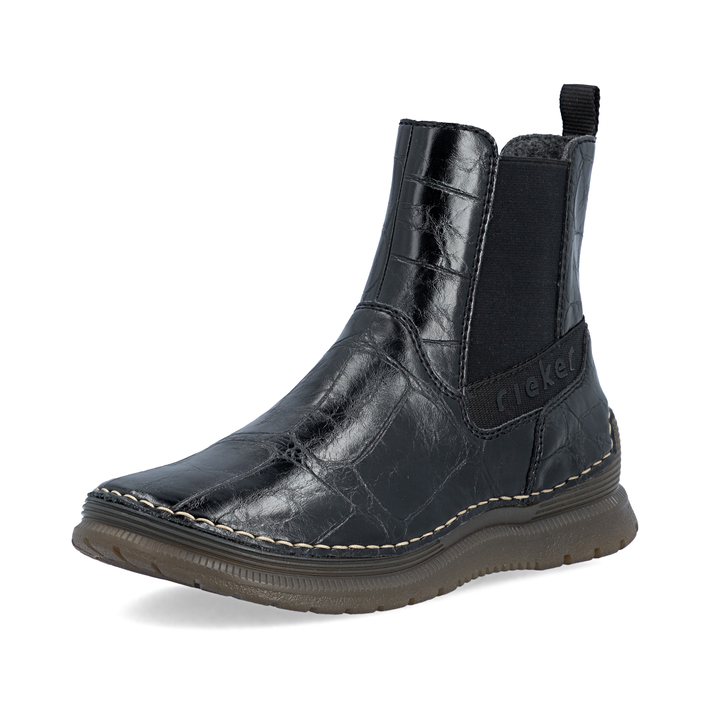 Bottines Rieker en noir : devant