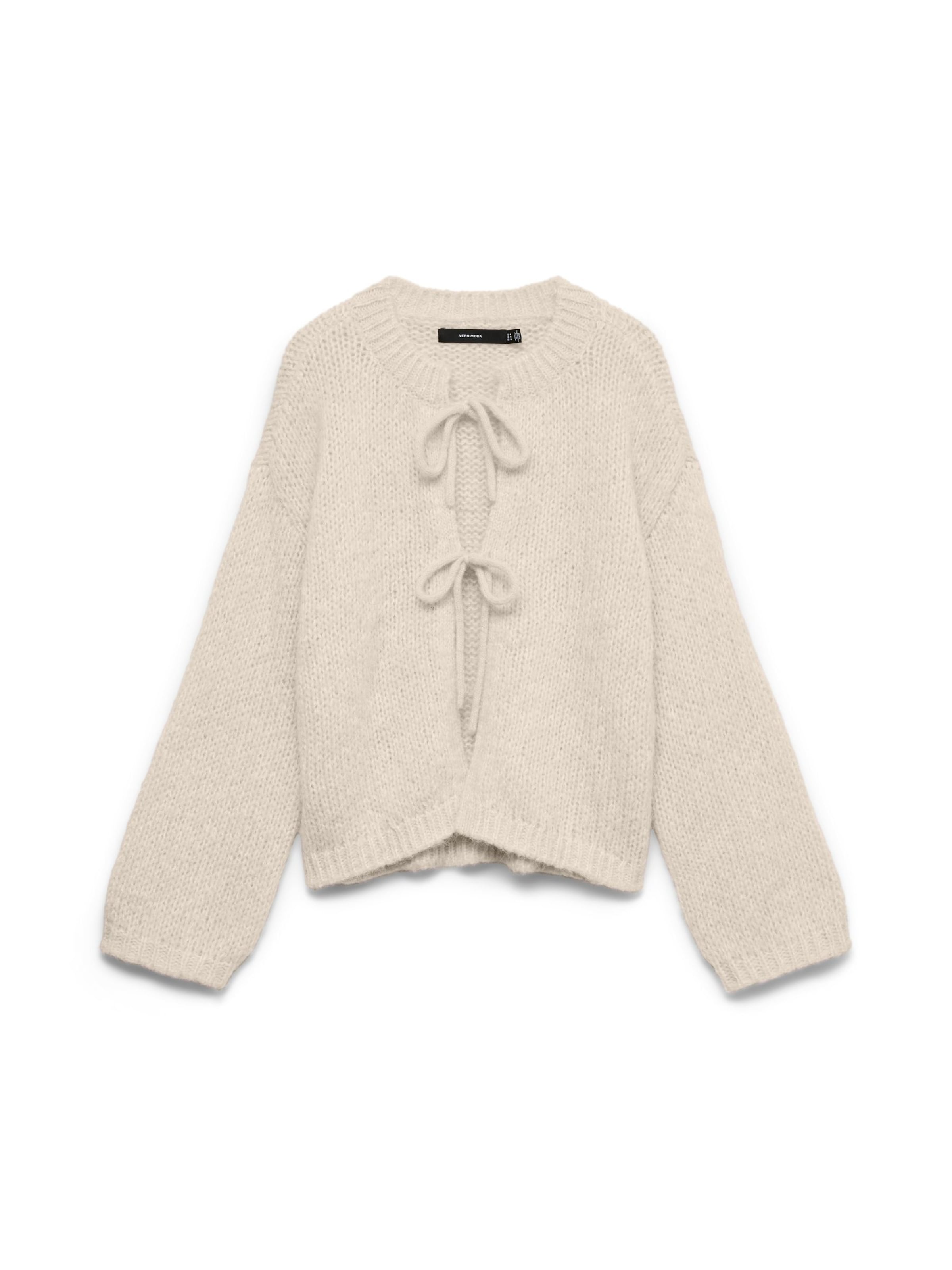 VERO MODA Gebreid vest in Beige: voorkant