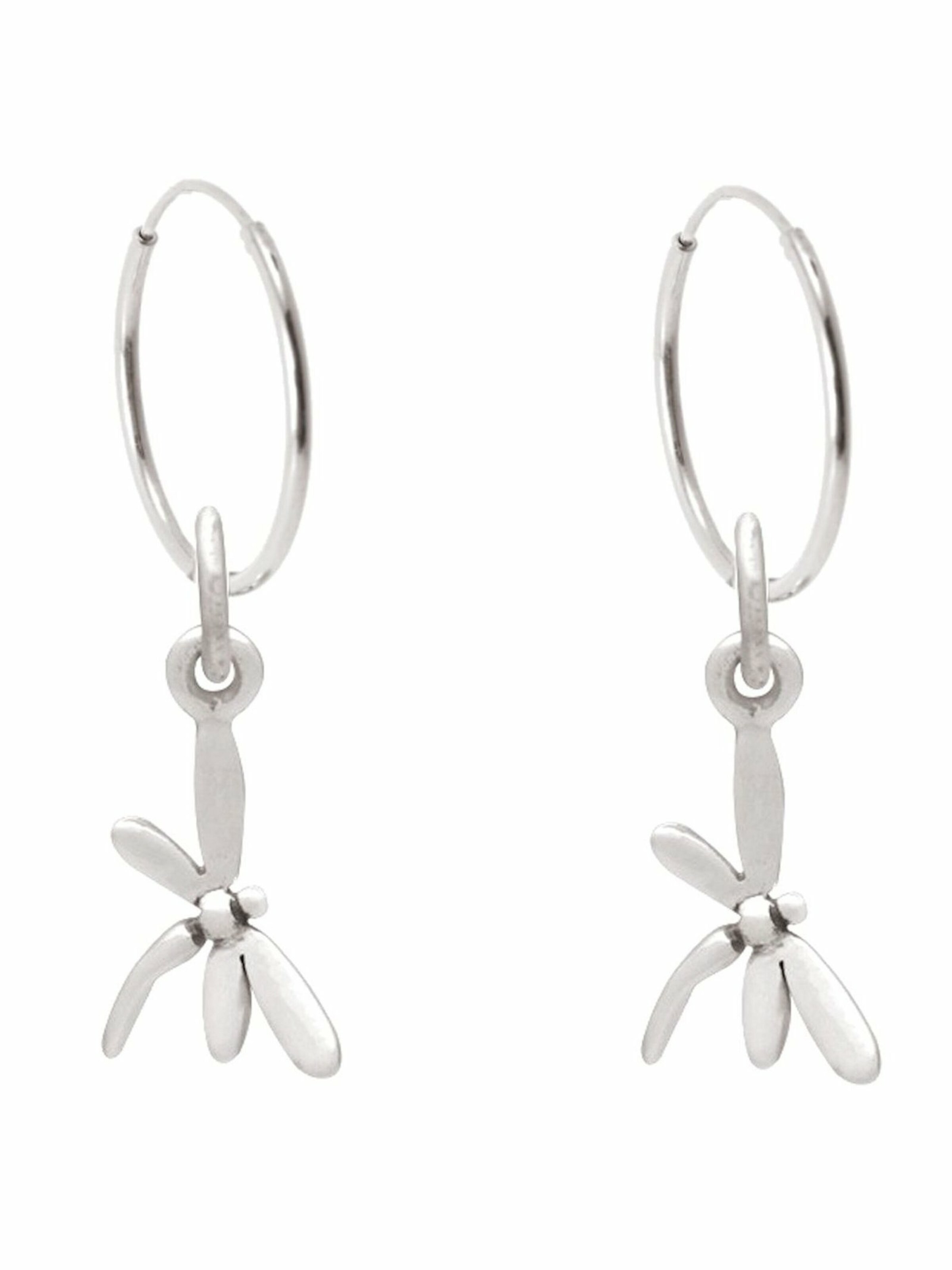 Gemshine Earrings 'Libelle' in Silver: front