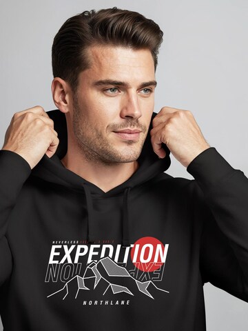 Neverless Sweatshirt 'Expedition Northlane' in Black