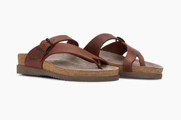 MEPHISTO T-Bar Sandals 'Helen' in Brown