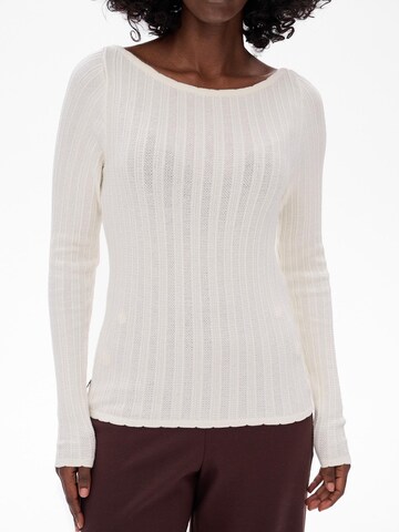 Blue Shadow Sweater in Beige