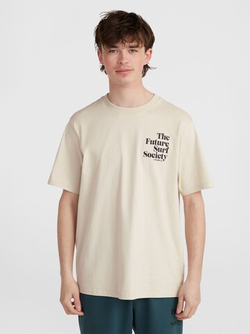 T-Shirt 'The Future Surf Society' O'NEILL en beige : devant