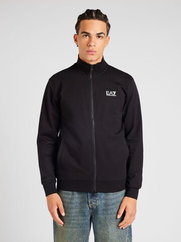 Giacca di felpa di EA7 Emporio Armani in nero: frontale
