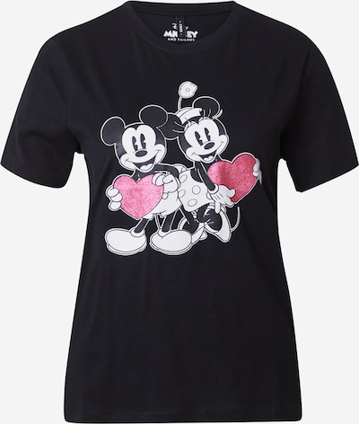 ONLY T-shirt 'MICKEY' en rose / noir / blanc cassé, Vue avec produit