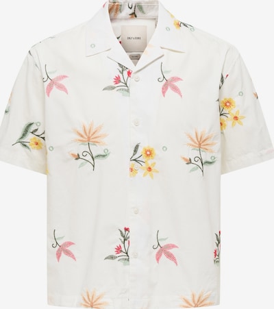 Only & Sons Paita 'ONSEDWARD' värissä keltainen / tummanvihreä / oranssi / valkoinen, Tuotenäkymä