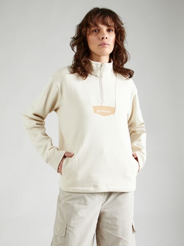 COLUMBIASportska sweater majica 'Lodge' - bijela boja: prednji dio
