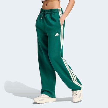 ADIDAS SPORTSWEAR Wide leg Workout Pants in Green: front