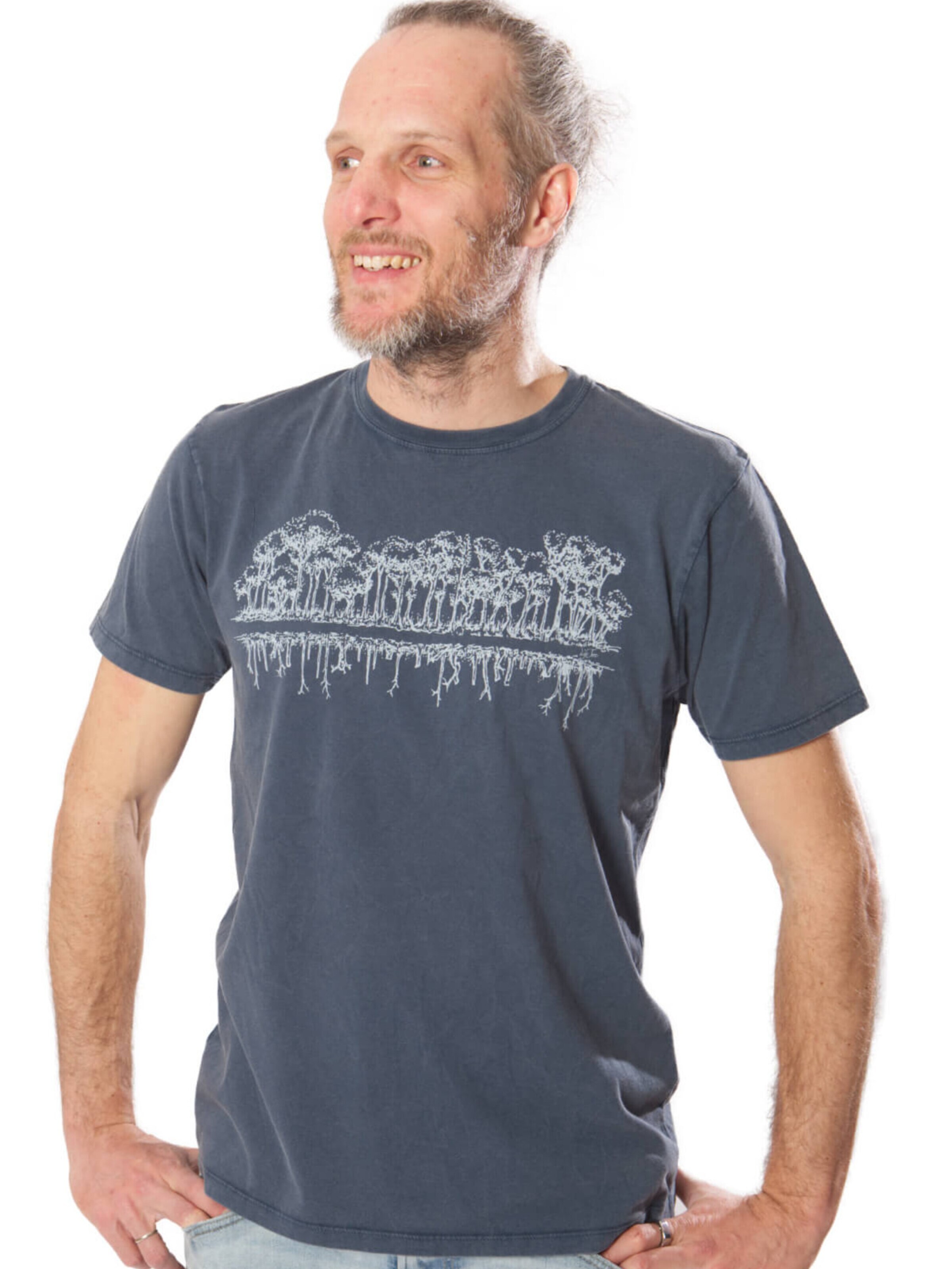 Life-Tree Shirt 'Fairwear Organic  Mirror' in Blue