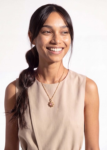 PURELEI Ketting 'Sun' in Goud: voorkant