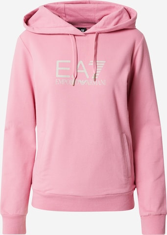 Felpa di EA7 Emporio Armani in rosa: frontale