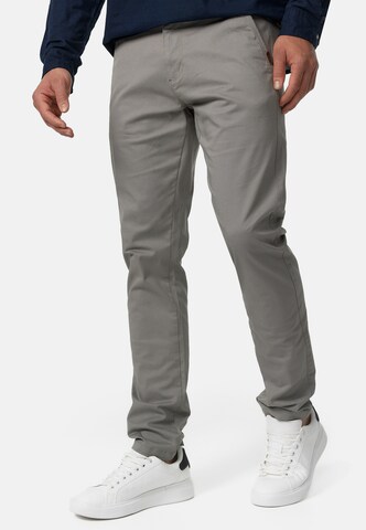 INDICODE JEANS Regular Chino Pants 'Cherry' in Grey