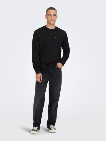 Only & Sons Sweatshirt 'FREDDIE' in Black