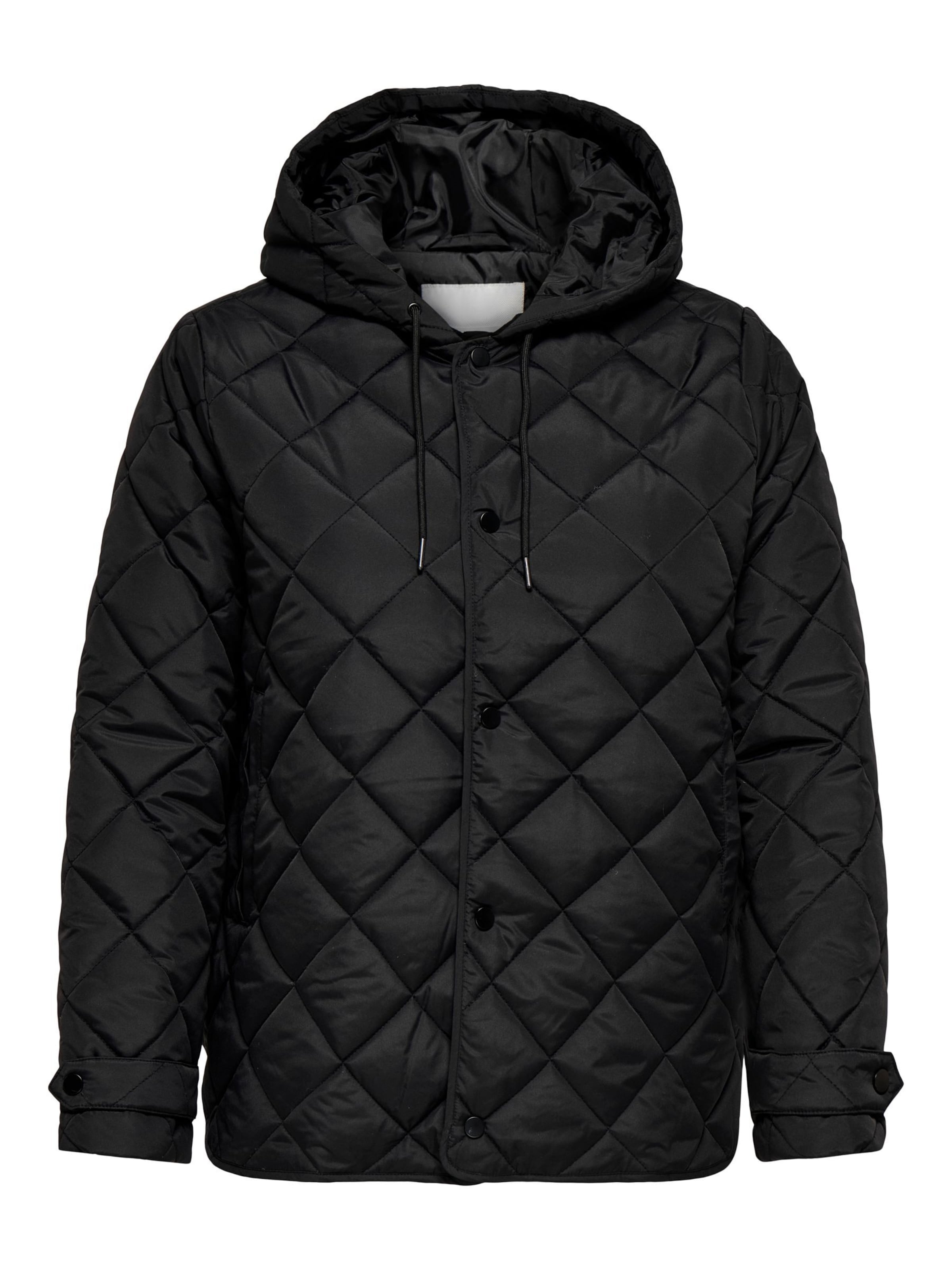 ONLY Carmakoma Tussenjas 'CARJuliet' in Zwart: voorkant