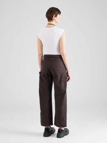 WEEKDAY Loose fit Trousers 'Jamie' in Brown