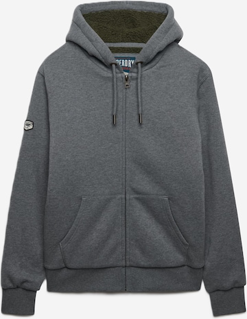 Veste de survêtement Superdry & Co en gris : devant