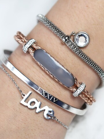 Bracelet 'Mesh' Lucardi en argent : devant