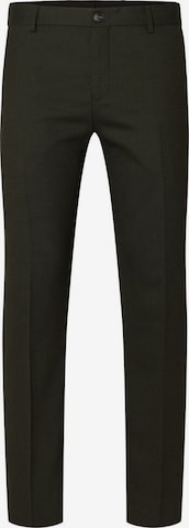 Coupe slim Pantalon à plis SELECTED HOMME en vert : devant