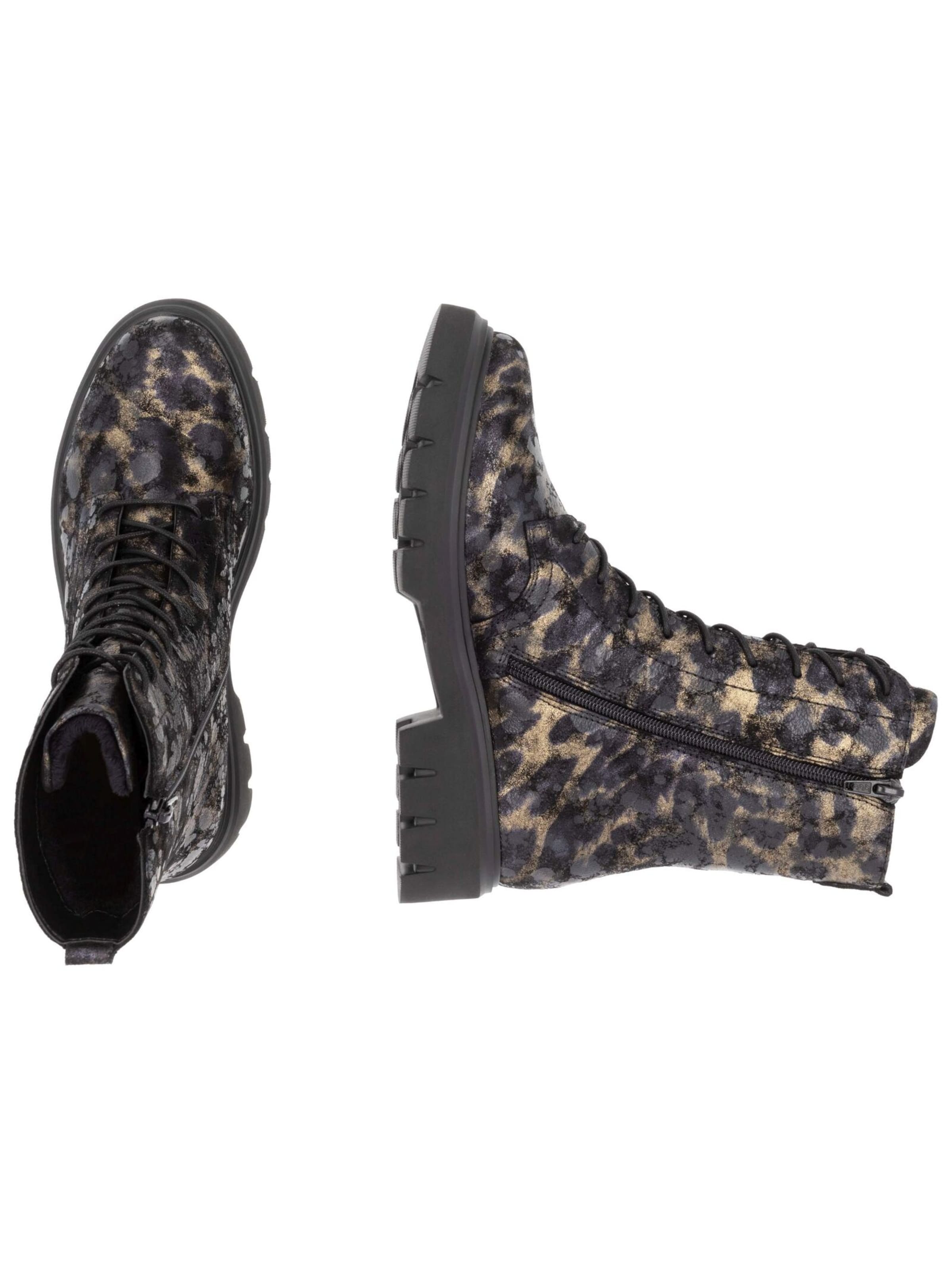 REMONTE Schnürstiefelette in Schwarz