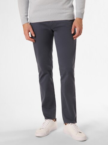 BOSS Slim fit Chino trousers in Blue: front