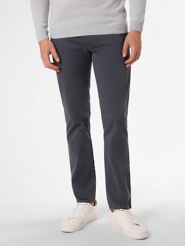 BOSS Orange Slim fit Chino trousers in Blue: front