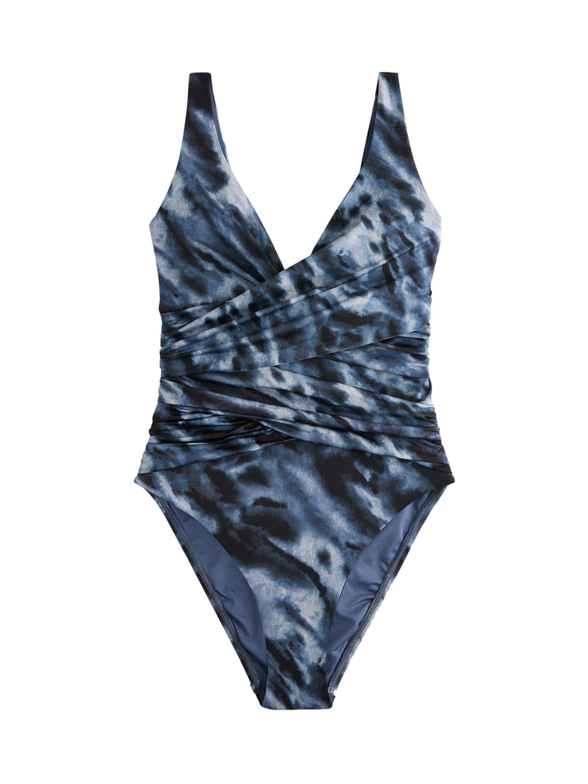 Mint Velvet Shaping-badpak in Blauw: voorkant