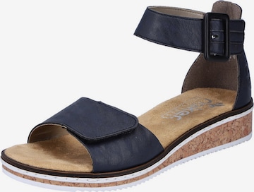 Rieker Strap Sandals in Blue: front