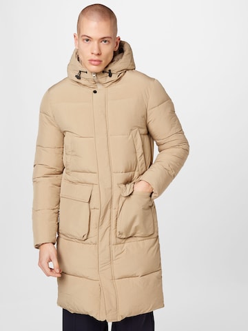 BURTON MENSWEAR LONDON Winter coat in Beige: front