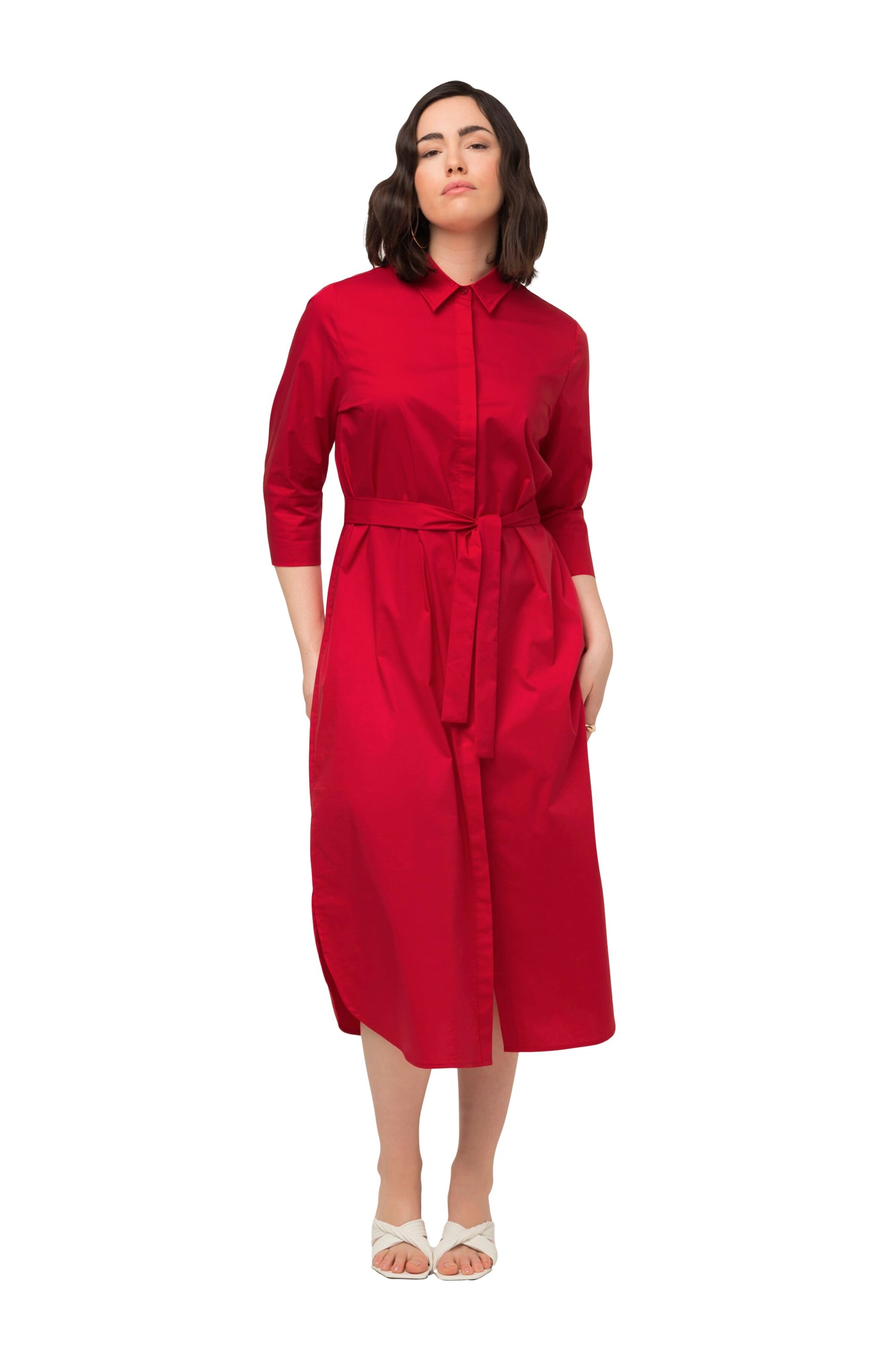 Ulla Popken Blusenkleid in Rot: Vorderseite