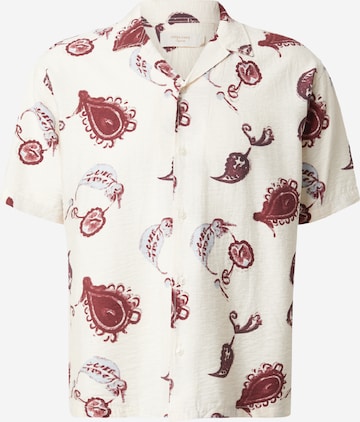 balta JACK & JONES Patogus modelis Marškiniai 'JORMAINE': priekis