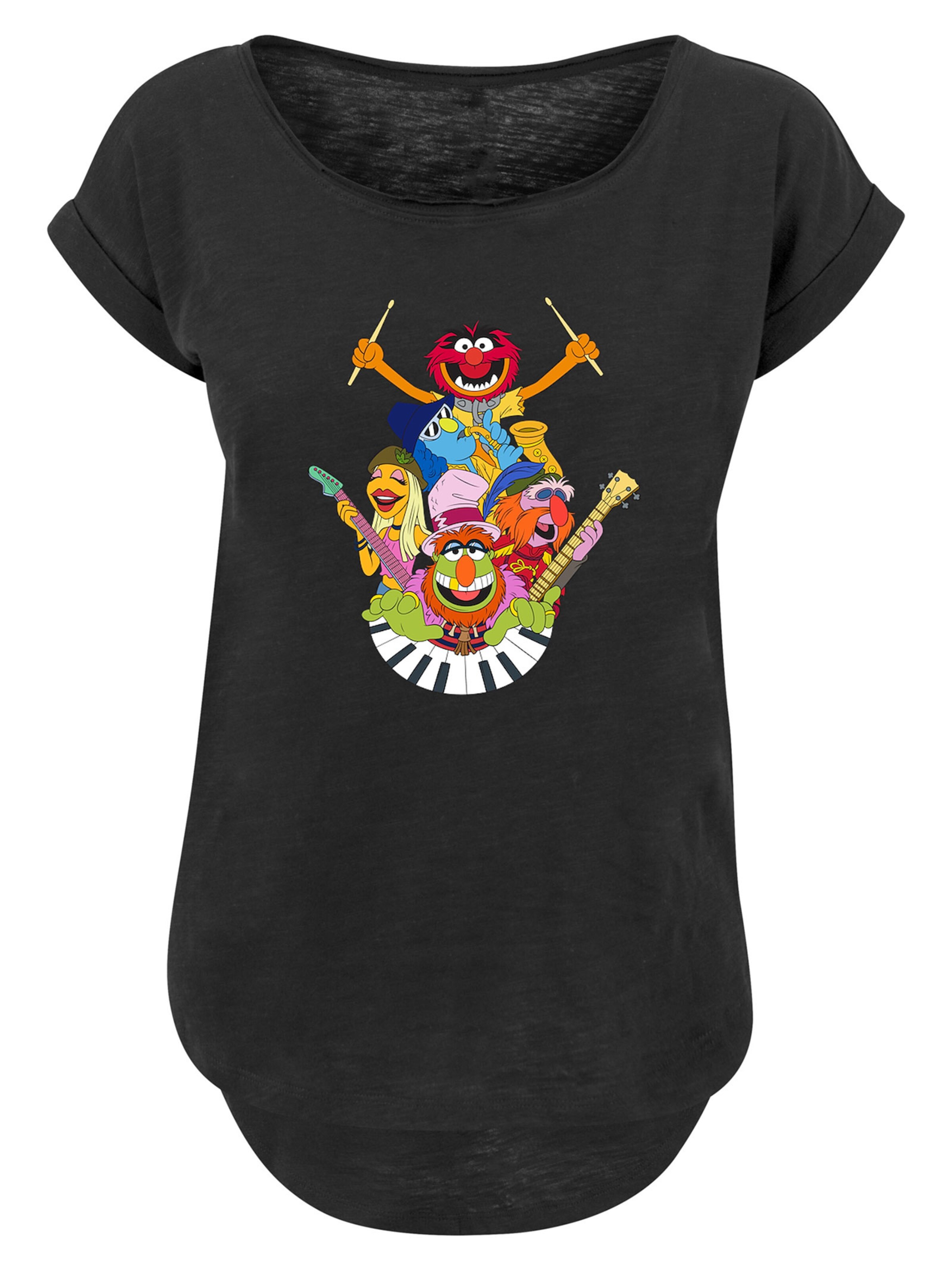 Maglietta 'Disney Muppets Dr.Teeth and The Electric Mayhem' di F4NT4STIC in nero: frontale