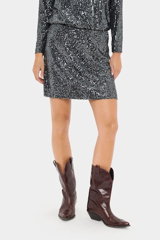 SAINT TROPEZ - Falda en plata: frente