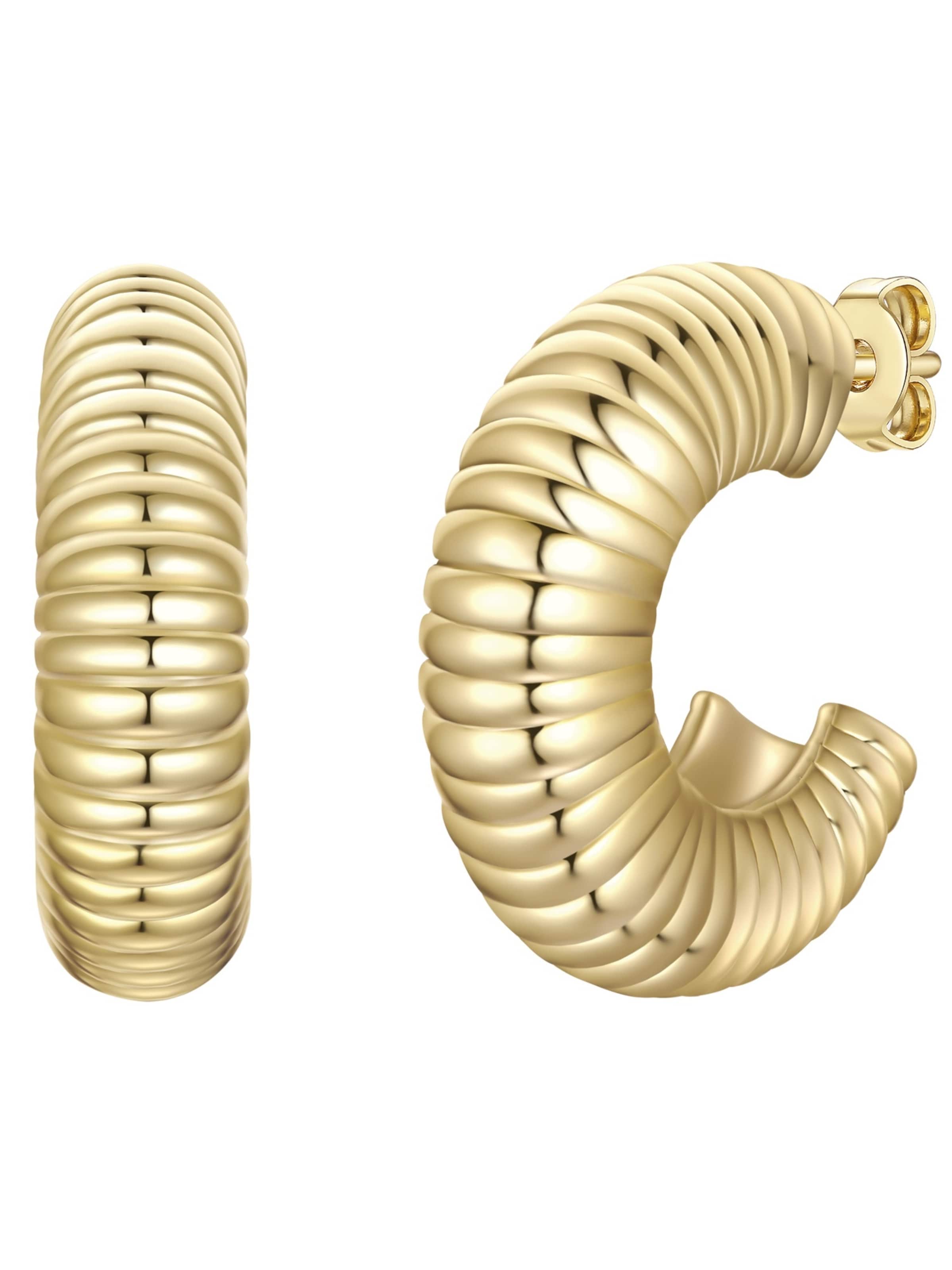 Yokoamii Earrings in Gold: front