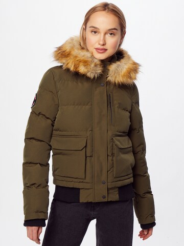 Superdry Winterjas 'Everest' in Groen: voorkant