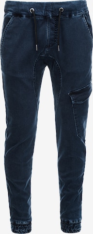 Ombre Tapered Cargo Jeans 'PADJ-0112' in Blue: front