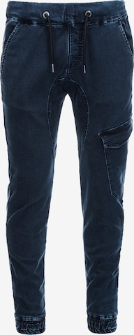 Ombre Tapered Cargojeans 'PADJ-0112' in Blauw: voorkant