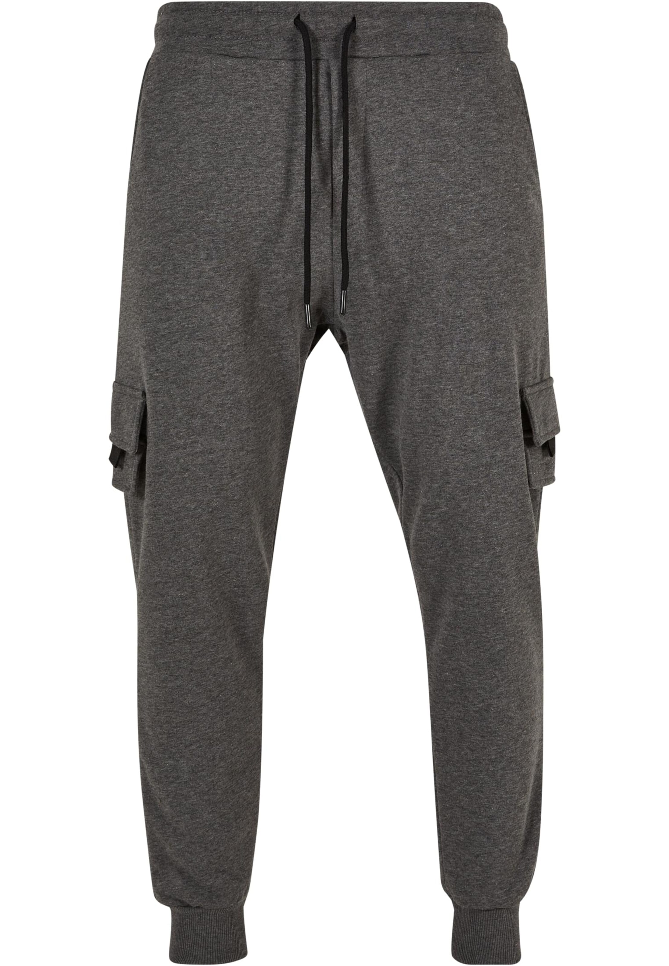 DEF Tapered Cargobroek 'Fatih' in Grijs: voorkant