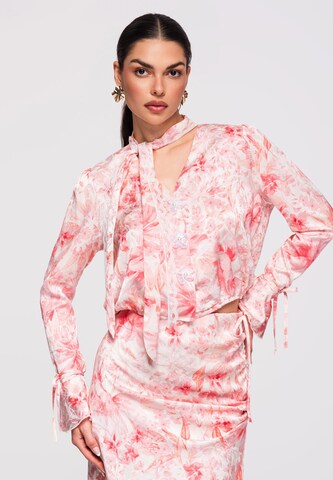 Ombre Blouse in Roze: voorkant