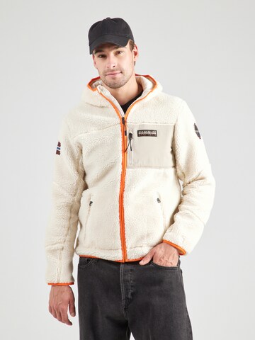 NAPAPIJRI Fleecejacke 'YUPIK' in Weiß: Vorderseite