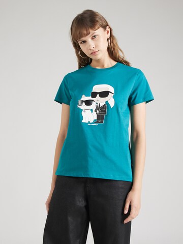 Karl Lagerfeld T-Shirt 'Ikonik 2.0' in Grün: predná strana